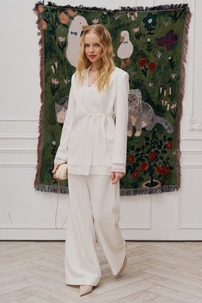 Брюки, жакет Lokka 1631 молочный - фото 2