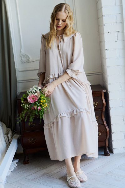 Платье Lokka 1658 бежевый - фото 3
