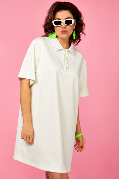 Платье BegiModa 1050 молочный - фото 9