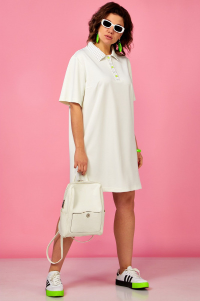 Платье BegiModa 1050 молочный - фото 3