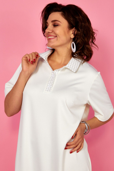 Платье BegiModa 1051 молочный - фото 8