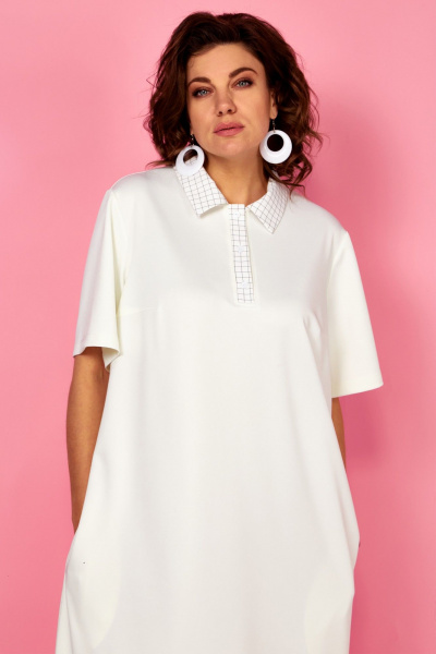 Платье BegiModa 1051 молочный - фото 7