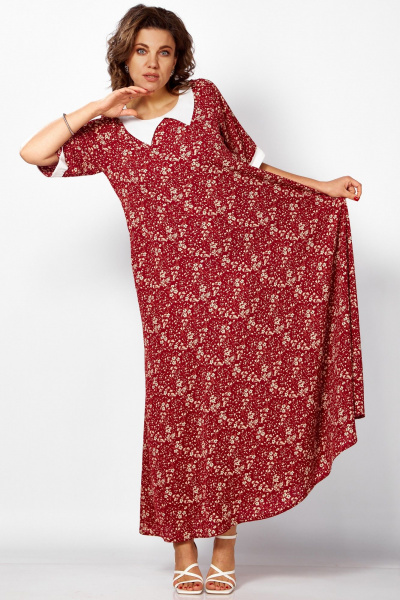 Платье BegiModa 1052 вино - фото 3