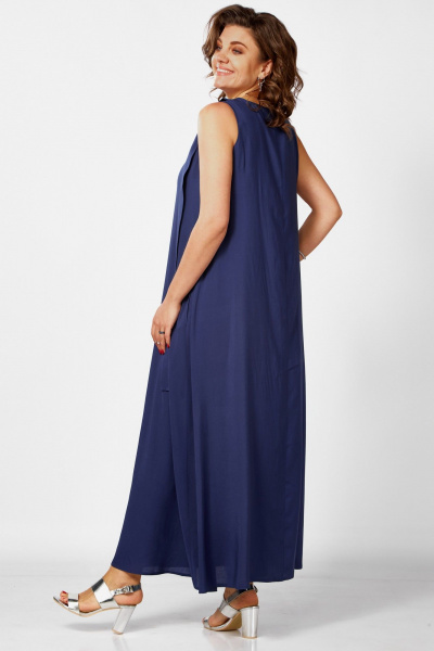 Платье BegiModa 1053 синий - фото 6