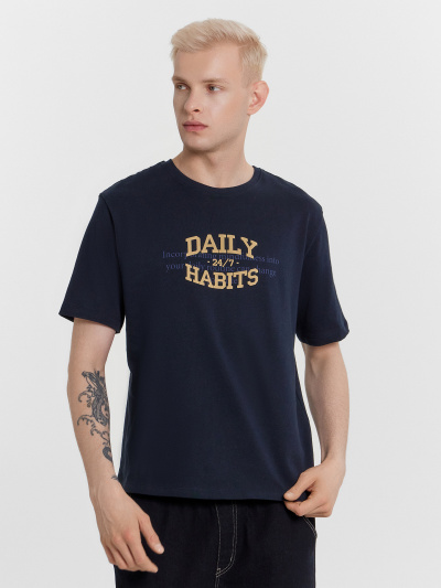 Футболка Mark Formelle 111931/24-4424П-0 неви_печать_2_сл_на_пол - фото 23