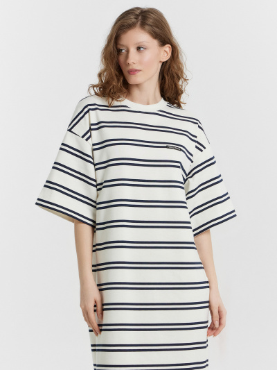 Платье Mark Formelle 152641/24-33801ПП-0 т.синяя_полоска_на_молочном_1_сл_термотрансфер_на_ - фото 25