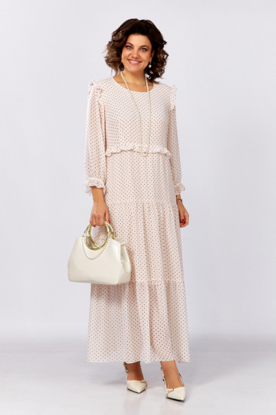 Платье Lady Secret 25301 Пудра+ч.горошек - фото 2