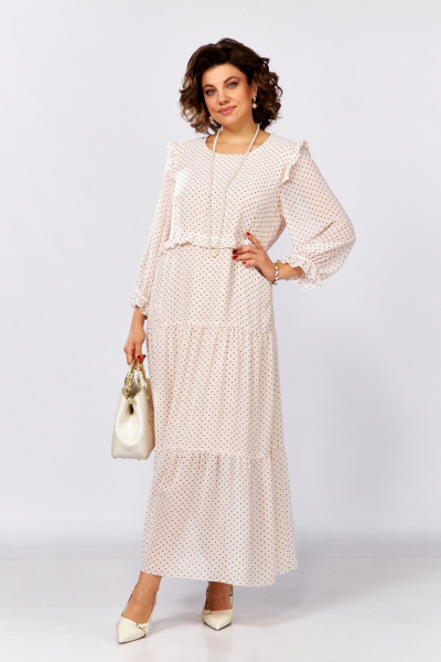 Платье Lady Secret 25301 Пудра+ч.горошек - фото 5
