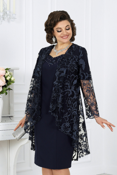 Кардиган, платье Ninele 5907 темно-синий - фото 2