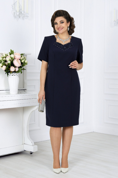 Кардиган, платье Ninele 5907 темно-синий - фото 3