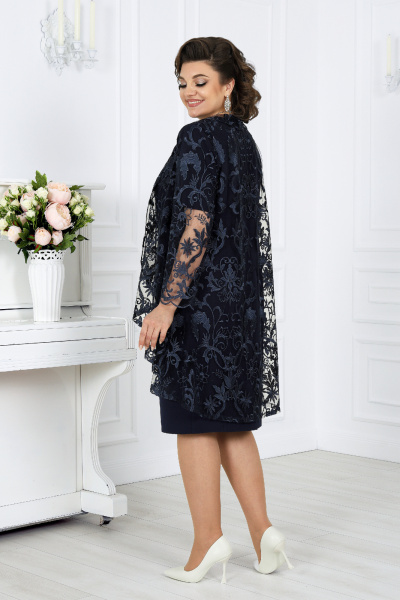 Кардиган, платье Ninele 5907 темно-синий - фото 10