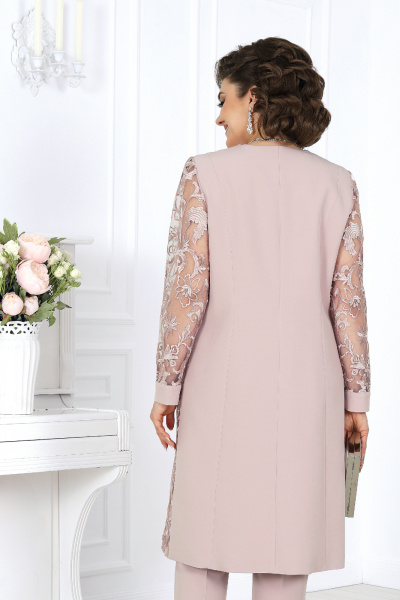 Блуза, брюки, кардиган Ninele 6038 пудра - фото 11