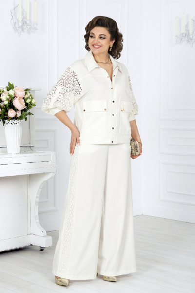 Брюки, жакет Ninele 6057 молочный - фото 3