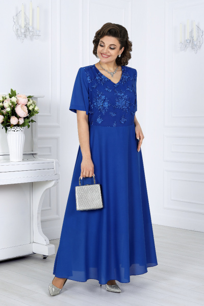 Жакет, платье Ninele 6058 василек - фото 4