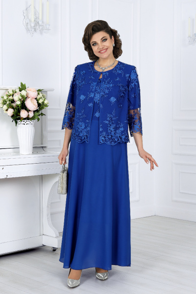 Жакет, платье Ninele 6058 василек - фото 6