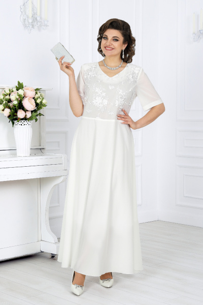 Жакет, платье Ninele 6058 молочный - фото 2