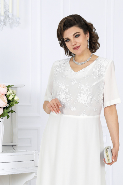 Жакет, платье Ninele 6058 молочный - фото 3