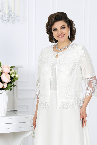 Жакет, платье Ninele 6058 молочный - фото 5