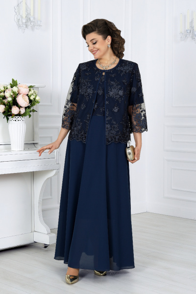 Жакет, платье Ninele 6058 синий - фото 1