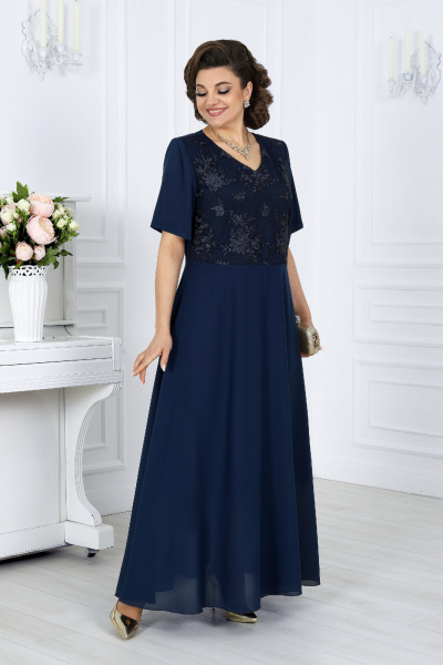 Жакет, платье Ninele 6058 синий - фото 3