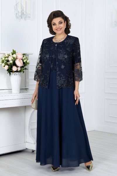 Жакет, платье Ninele 6058 синий - фото 5