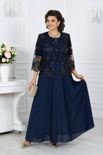 Жакет, платье Ninele 6058 синий - фото 7