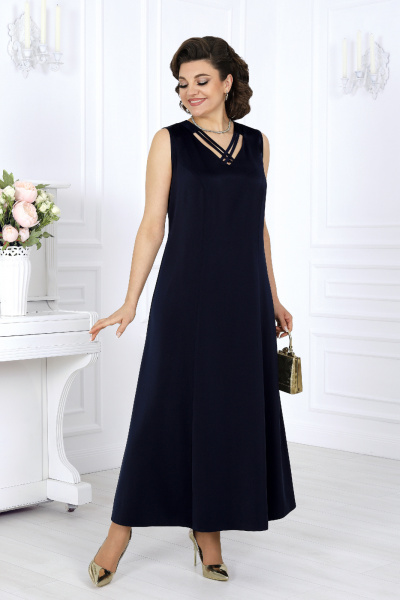 Накидка, платье Ninele 6060 синий - фото 8