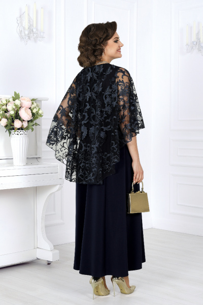 Накидка, платье Ninele 6060 синий - фото 10