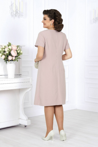 Розовый кружевной вечерний костюм из 2 предметов Ninele 5988 пудра - фото 12