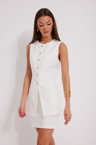 Жилет, юбка N.O.W. 1586 молочный - фото 5