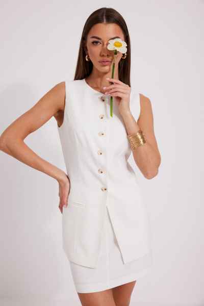 Жилет, юбка N.O.W. 1586 молочный - фото 3