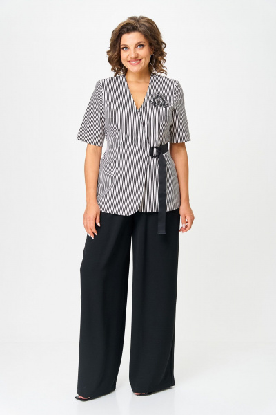 Брюки, жакет Орхидея 1584 черный - фото 1