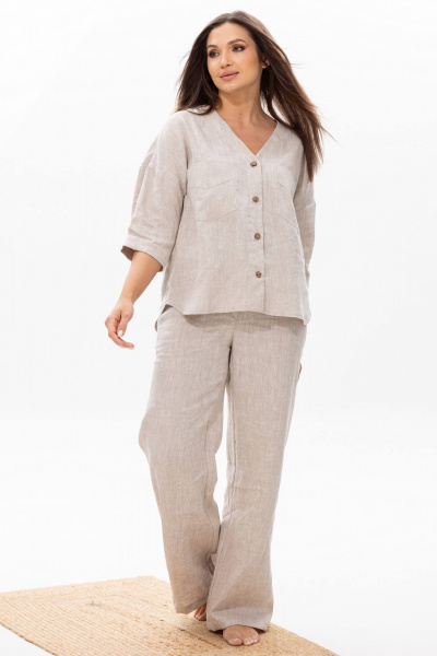 Брюки, рубашка Ma Сherie 3137 натуральный - фото 4