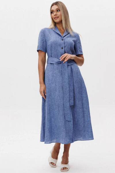 Платье Ma Сherie 4107 синий_меланж - фото 2