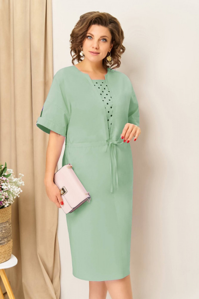 Платье VOLNA 1421 светло-мятный - фото 3