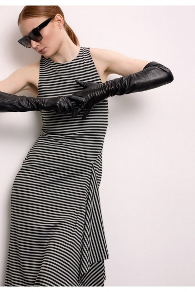 Платье DEVITA 1032-1 серо-черный - фото 4