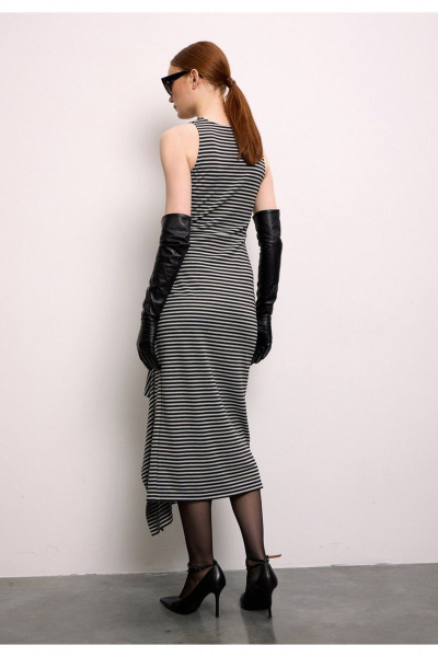 Платье DEVITA 1032-1 серо-черный - фото 3