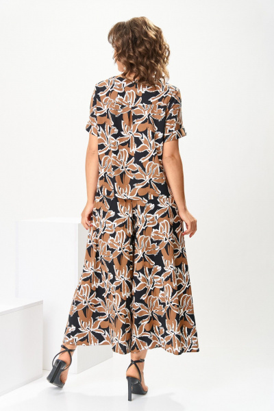 Блуза, брюки Romanovich Style 2-2704 коричневые_цветы - фото 8