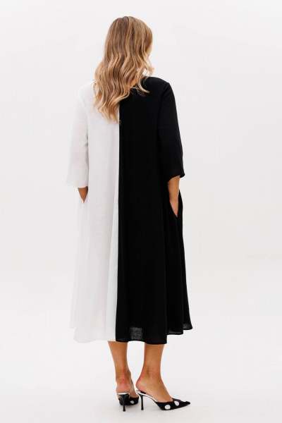 Платье Anastasia 1243 черно-белый - фото 2