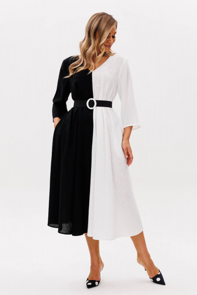 Платье Anastasia 1243.1 черно-белый - фото 4