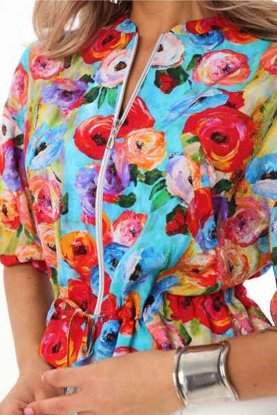 Брюки, бомбер LM К1340146 цветы - фото 9