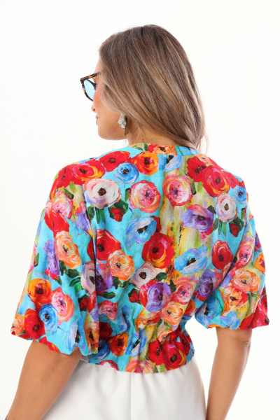 Брюки, бомбер LM К1340146 цветы - фото 8