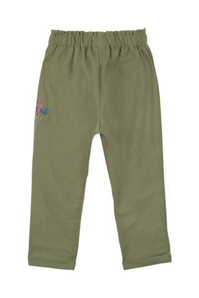 Демисезонные повседневные брюки из хлопка для девочки Bell Bimbo 201022 св.олива - фото 1