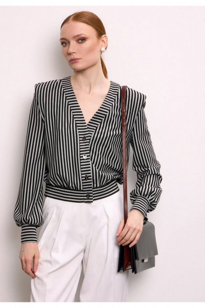 Жакет DEVITA 4029 черно-серый - фото 1