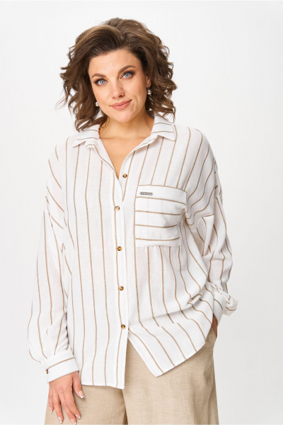 Блуза, брюки Michel chic 1425 бежевый_белый - фото 6