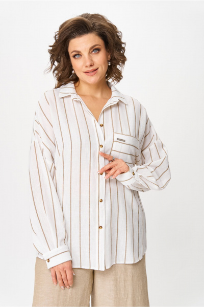 Блуза, брюки Michel chic 1425 бежевый_белый - фото 3