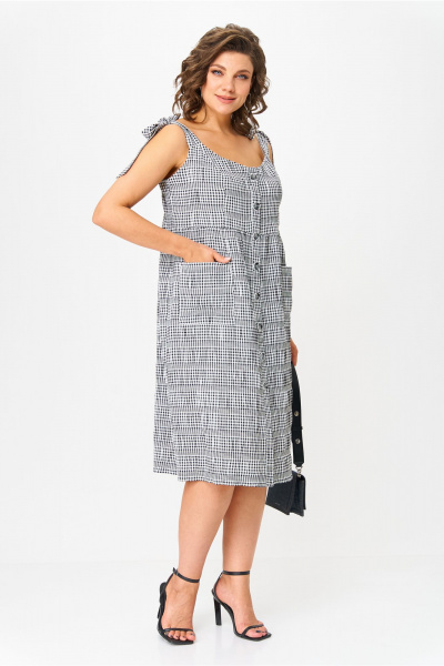 Платье Michel chic 2130 черный-белый - фото 3