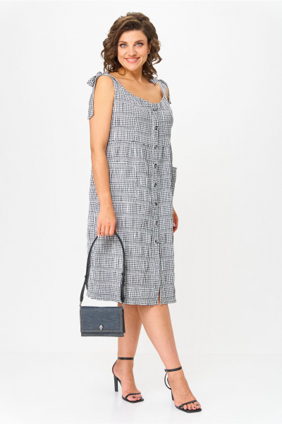 Платье Michel chic 2130 черный-белый - фото 1