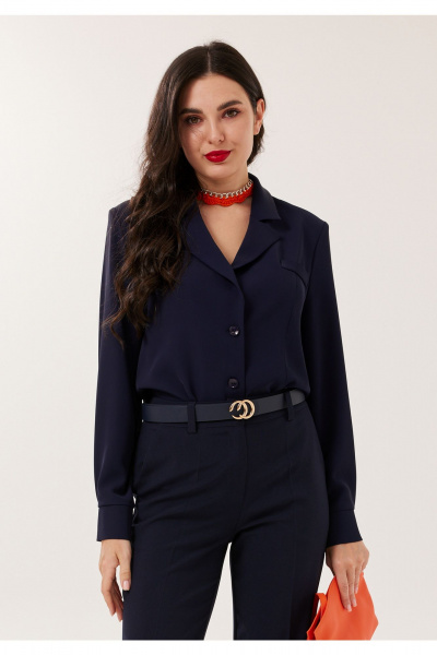 Блуза Твой имидж 2178 синий - фото 5