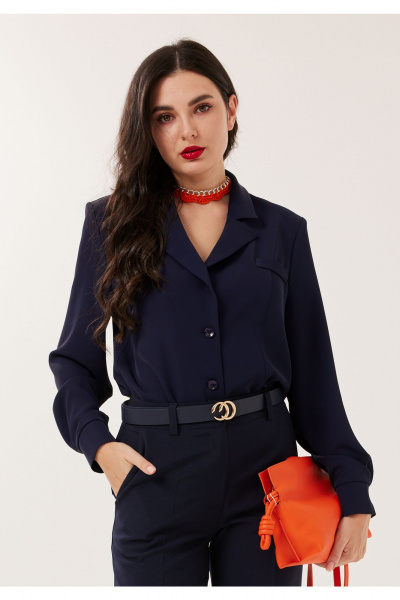 Блуза Твой имидж 2178 синий - фото 3